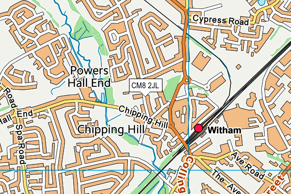 CM8 2JL map - OS VectorMap District (Ordnance Survey) CM8 2JL map - OS VectorMap District (Ordnance Survey)