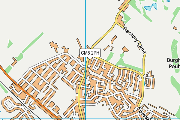 CM8 2PH map - OS VectorMap District (Ordnance Survey) CM8 2PH map - OS VectorMap District (Ordnance Survey)
