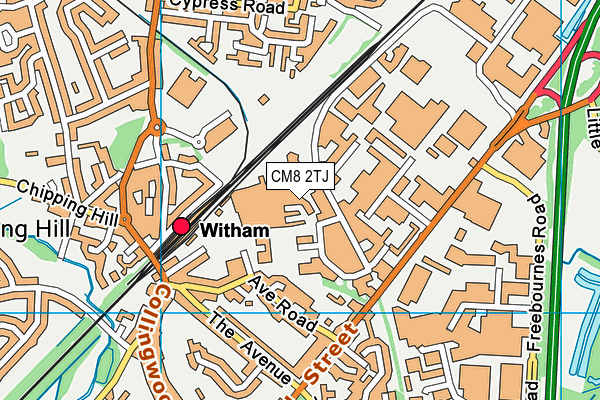 CM8 2TJ map - OS VectorMap District (Ordnance Survey) CM8 2TJ map - OS VectorMap District (Ordnance Survey)