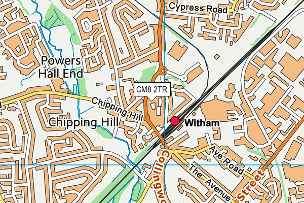 CM8 2TR map - OS VectorMap District (Ordnance Survey) CM8 2TR map - OS VectorMap District (Ordnance Survey)