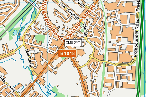 CM8 2YT map - OS VectorMap District (Ordnance Survey) CM8 2YT map - OS VectorMap District (Ordnance Survey)