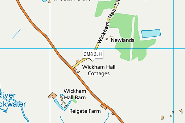 CM8 3JH map - OS VectorMap District (Ordnance Survey) CM8 3JH map - OS VectorMap District (Ordnance Survey)