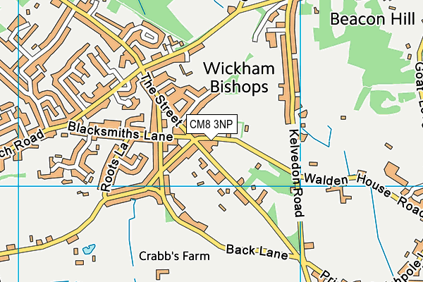 CM8 3NP map - OS VectorMap District (Ordnance Survey) CM8 3NP map - OS VectorMap District (Ordnance Survey)
