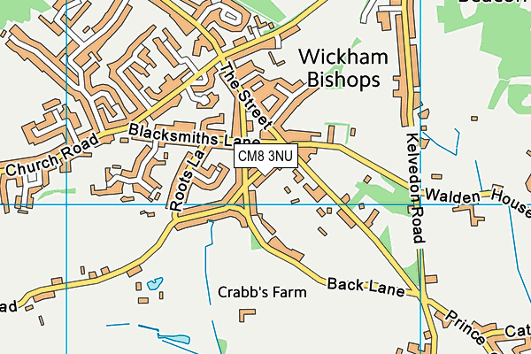 CM8 3NU map - OS VectorMap District (Ordnance Survey) CM8 3NU map - OS VectorMap District (Ordnance Survey)