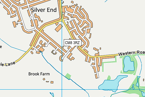 CM8 3RZ map - OS VectorMap District (Ordnance Survey) CM8 3RZ map - OS VectorMap District (Ordnance Survey)