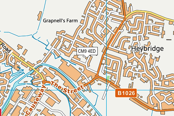 CM9 4ED map - OS VectorMap District (Ordnance Survey) CM9 4ED map - OS VectorMap District (Ordnance Survey)