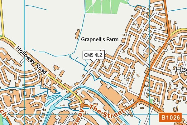 CM9 4LZ map - OS VectorMap District (Ordnance Survey) CM9 4LZ map - OS VectorMap District (Ordnance Survey)