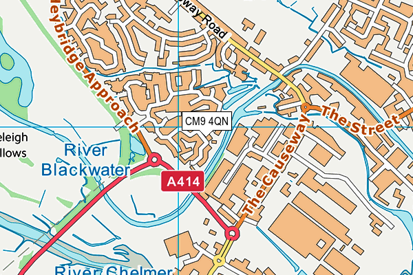 CM9 4QN map - OS VectorMap District (Ordnance Survey)