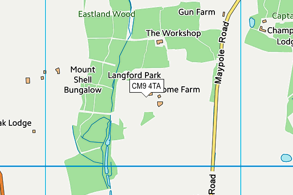 CM9 4TA map - OS VectorMap District (Ordnance Survey) CM9 4TA map - OS VectorMap District (Ordnance Survey)