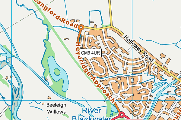 CM9 4UR map - OS VectorMap District (Ordnance Survey) CM9 4UR map - OS VectorMap District (Ordnance Survey)
