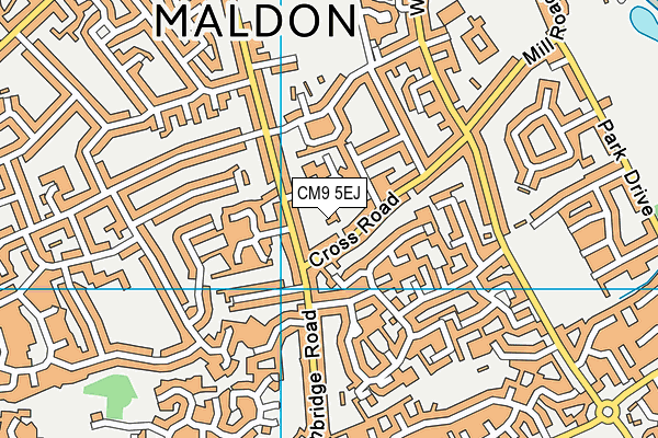 CM9 5EJ map - OS VectorMap District (Ordnance Survey) CM9 5EJ map - OS VectorMap District (Ordnance Survey)
