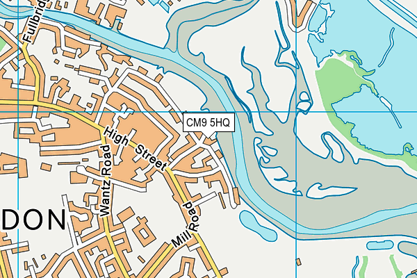 CM9 5HQ map - OS VectorMap District (Ordnance Survey) CM9 5HQ map - OS VectorMap District (Ordnance Survey)