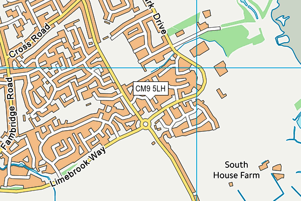 CM9 5LH map - OS VectorMap District (Ordnance Survey) CM9 5LH map - OS VectorMap District (Ordnance Survey)