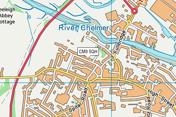 CM9 5QH map - OS VectorMap District (Ordnance Survey) CM9 5QH map - OS VectorMap District (Ordnance Survey)