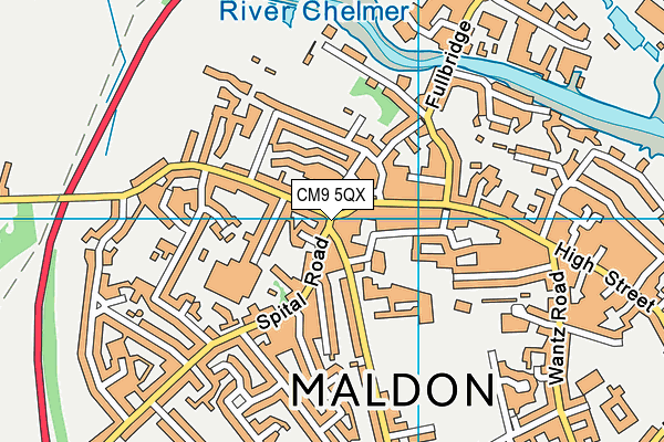 CM9 5QX map - OS VectorMap District (Ordnance Survey) CM9 5QX map - OS VectorMap District (Ordnance Survey)