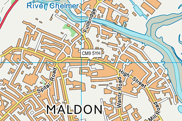 CM9 5YH map - OS VectorMap District (Ordnance Survey) CM9 5YH map - OS VectorMap District (Ordnance Survey)