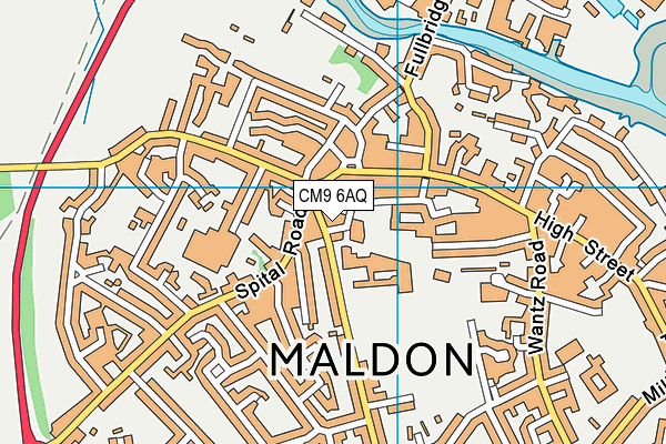 CM9 6AQ map - OS VectorMap District (Ordnance Survey) CM9 6AQ map - OS VectorMap District (Ordnance Survey)