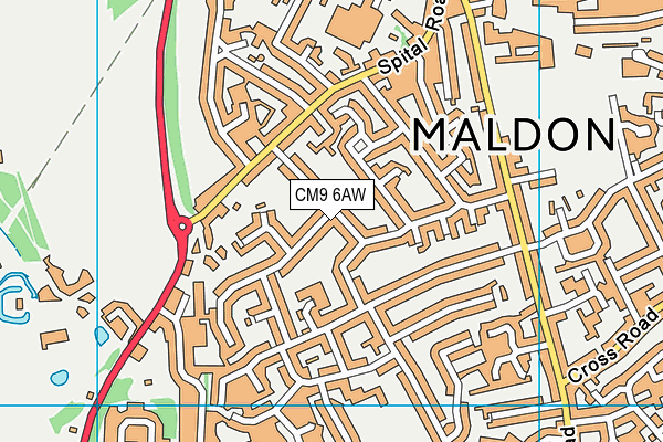 CM9 6AW map - OS VectorMap District (Ordnance Survey) CM9 6AW map - OS VectorMap District (Ordnance Survey)