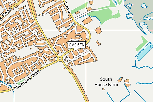 CM9 6FN map - OS VectorMap District (Ordnance Survey) CM9 6FN map - OS VectorMap District (Ordnance Survey)