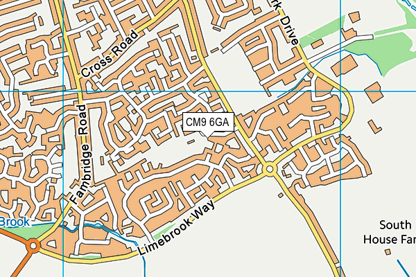 CM9 6GA map - OS VectorMap District (Ordnance Survey) CM9 6GA map - OS VectorMap District (Ordnance Survey)
