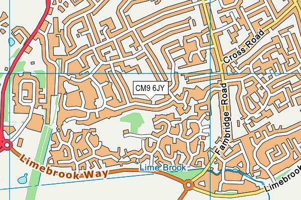 CM9 6JY map - OS VectorMap District (Ordnance Survey)