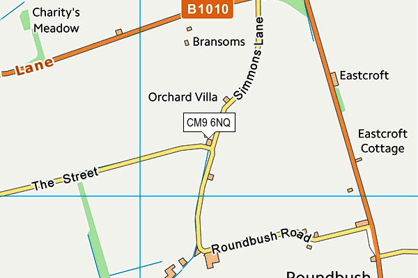 CM9 6NQ map - OS VectorMap District (Ordnance Survey) CM9 6NQ map - OS VectorMap District (Ordnance Survey)