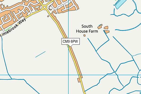 CM9 6PW map - OS VectorMap District (Ordnance Survey) CM9 6PW map - OS VectorMap District (Ordnance Survey)