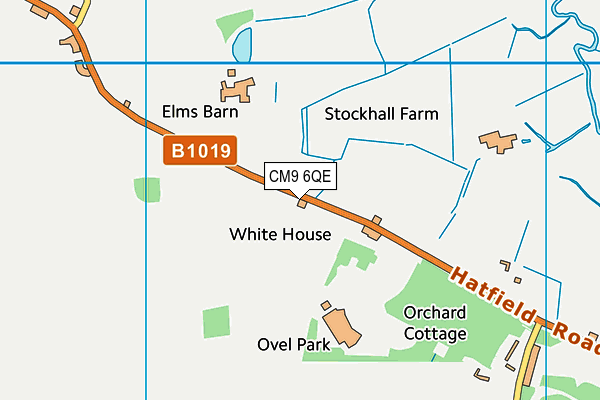 CM9 6QE map - OS VectorMap District (Ordnance Survey) CM9 6QE map - OS VectorMap District (Ordnance Survey)