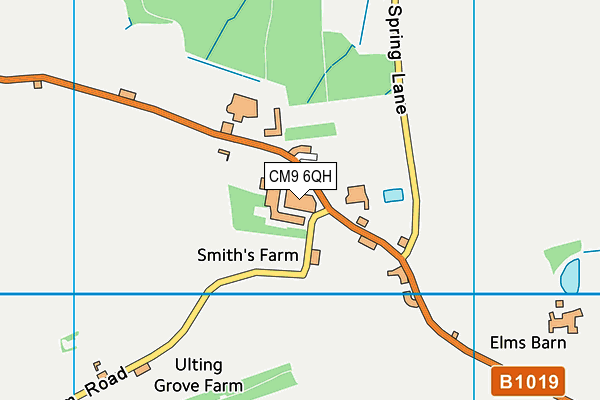 CM9 6QH map - OS VectorMap District (Ordnance Survey) CM9 6QH map - OS VectorMap District (Ordnance Survey)