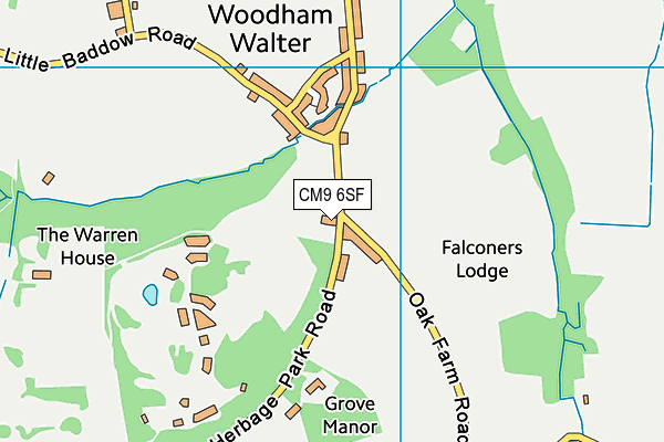 CM9 6SF map - OS VectorMap District (Ordnance Survey) CM9 6SF map - OS VectorMap District (Ordnance Survey)