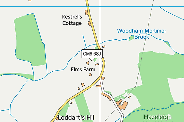 CM9 6SJ map - OS VectorMap District (Ordnance Survey) CM9 6SJ map - OS VectorMap District (Ordnance Survey)