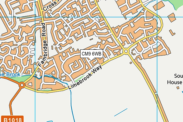 CM9 6WB map - OS VectorMap District (Ordnance Survey) CM9 6WB map - OS VectorMap District (Ordnance Survey)