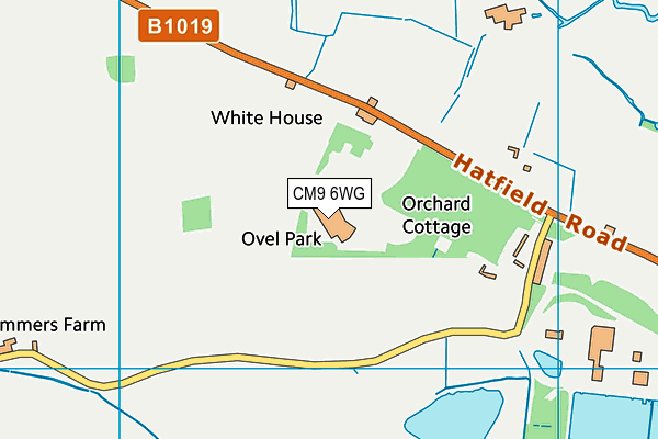 CM9 6WG map - OS VectorMap District (Ordnance Survey) CM9 6WG map - OS VectorMap District (Ordnance Survey)