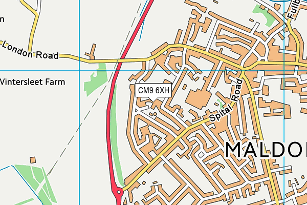 CM9 6XH map - OS VectorMap District (Ordnance Survey) CM9 6XH map - OS VectorMap District (Ordnance Survey)