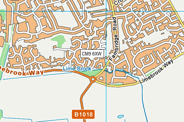 CM9 6XW map - OS VectorMap District (Ordnance Survey) CM9 6XW map - OS VectorMap District (Ordnance Survey)