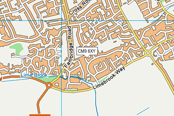 CM9 6XY map - OS VectorMap District (Ordnance Survey) CM9 6XY map - OS VectorMap District (Ordnance Survey)