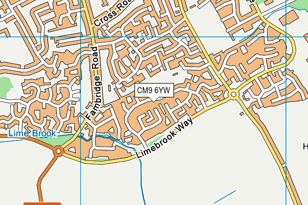 CM9 6YW map - OS VectorMap District (Ordnance Survey) CM9 6YW map - OS VectorMap District (Ordnance Survey)