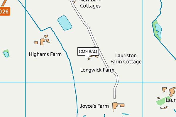 CM9 8AQ map - OS VectorMap District (Ordnance Survey) CM9 8AQ map - OS VectorMap District (Ordnance Survey)