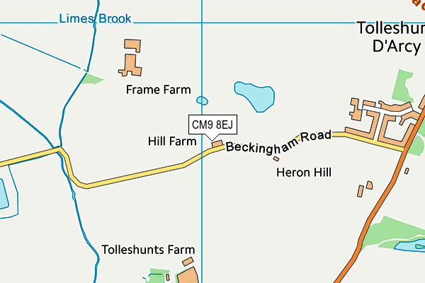 CM9 8EJ map - OS VectorMap District (Ordnance Survey) CM9 8EJ map - OS VectorMap District (Ordnance Survey)