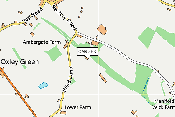 CM9 8ER map - OS VectorMap District (Ordnance Survey) CM9 8ER map - OS VectorMap District (Ordnance Survey)