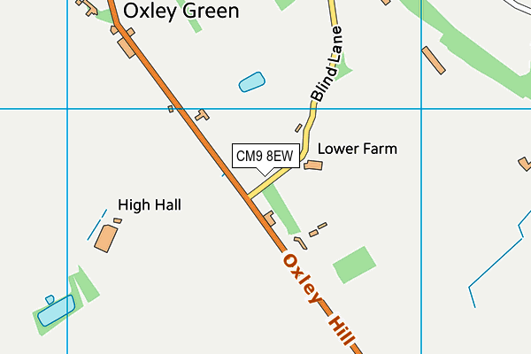 CM9 8EW map - OS VectorMap District (Ordnance Survey) CM9 8EW map - OS VectorMap District (Ordnance Survey)