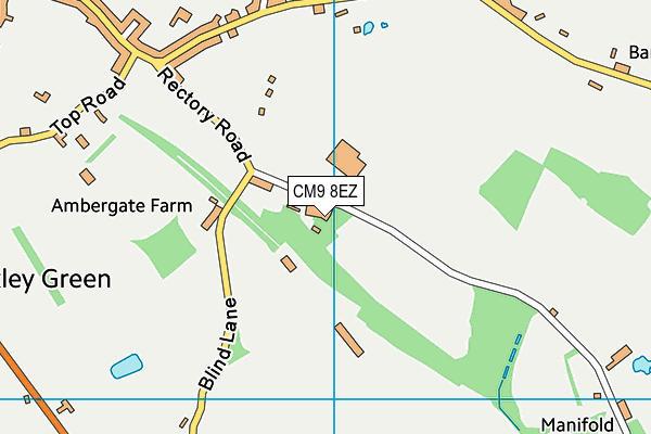 CM9 8EZ map - OS VectorMap District (Ordnance Survey)