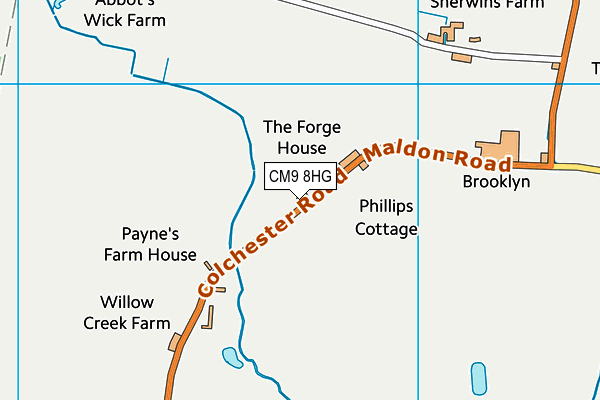 CM9 8HG map - OS VectorMap District (Ordnance Survey) CM9 8HG map - OS VectorMap District (Ordnance Survey)