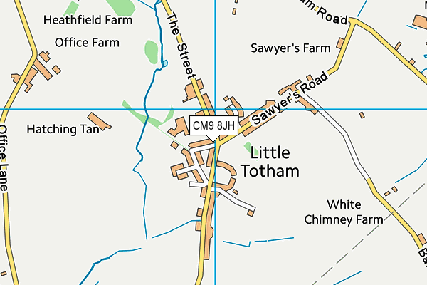 CM9 8JH map - OS VectorMap District (Ordnance Survey) CM9 8JH map - OS VectorMap District (Ordnance Survey)