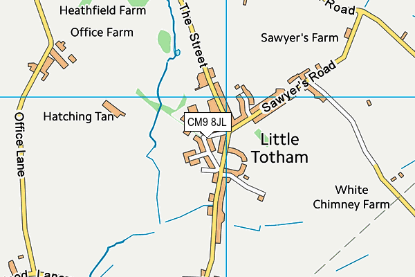 CM9 8JL map - OS VectorMap District (Ordnance Survey)