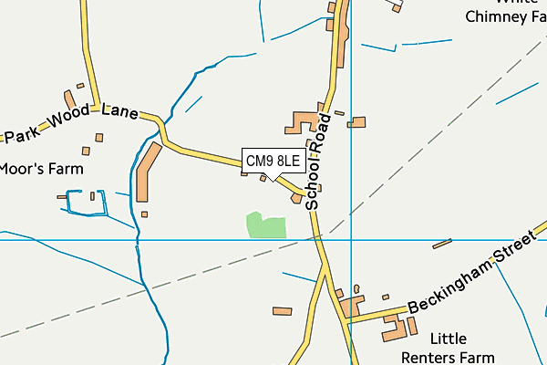 CM9 8LE map - OS VectorMap District (Ordnance Survey) CM9 8LE map - OS VectorMap District (Ordnance Survey)