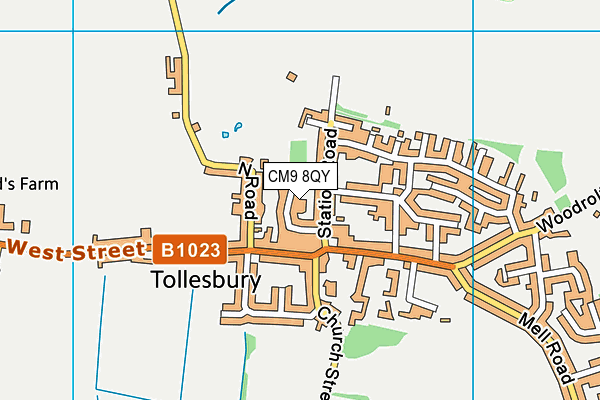 CM9 8QY map - OS VectorMap District (Ordnance Survey) CM9 8QY map - OS VectorMap District (Ordnance Survey)