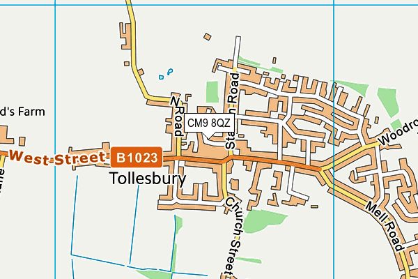 CM9 8QZ map - OS VectorMap District (Ordnance Survey) CM9 8QZ map - OS VectorMap District (Ordnance Survey)
