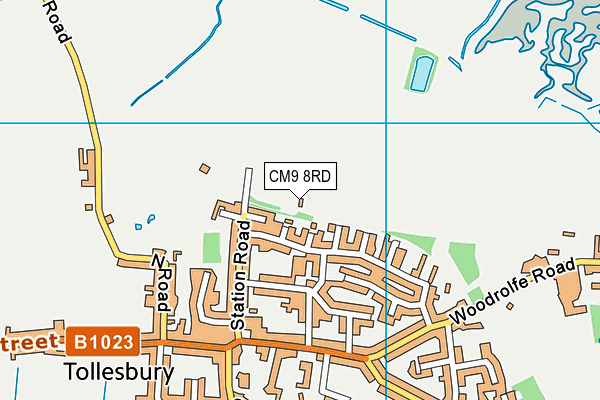 CM9 8RD map - OS VectorMap District (Ordnance Survey) CM9 8RD map - OS VectorMap District (Ordnance Survey)