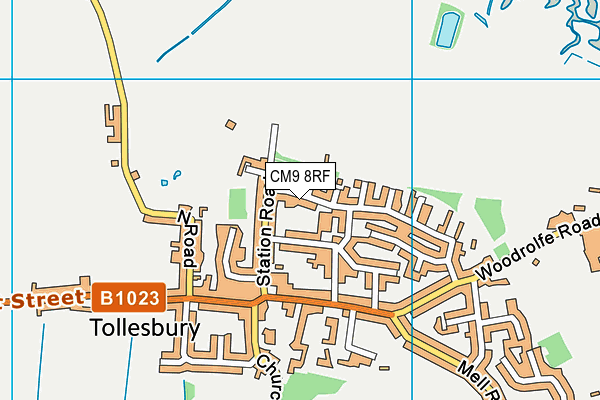 CM9 8RF map - OS VectorMap District (Ordnance Survey) CM9 8RF map - OS VectorMap District (Ordnance Survey)